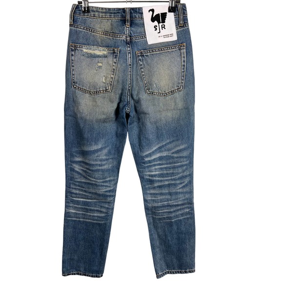 FREE PEOPLE NWT WOMEN'S 25 "THE VIRGIN LABEL" DISTRESSED SKINNY JEAN - Picture 2 of 14